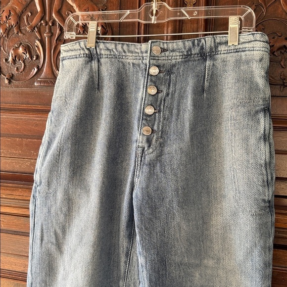 We the Free Osaka Jeans free people denim button fly 28 cropped barrel - Picture 3 of 9